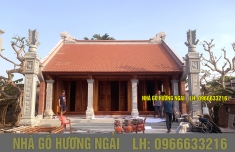 Nhà gỗ xoan 3 gian 12 cột